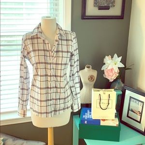 Classic Black & White Banana Republic Blouse